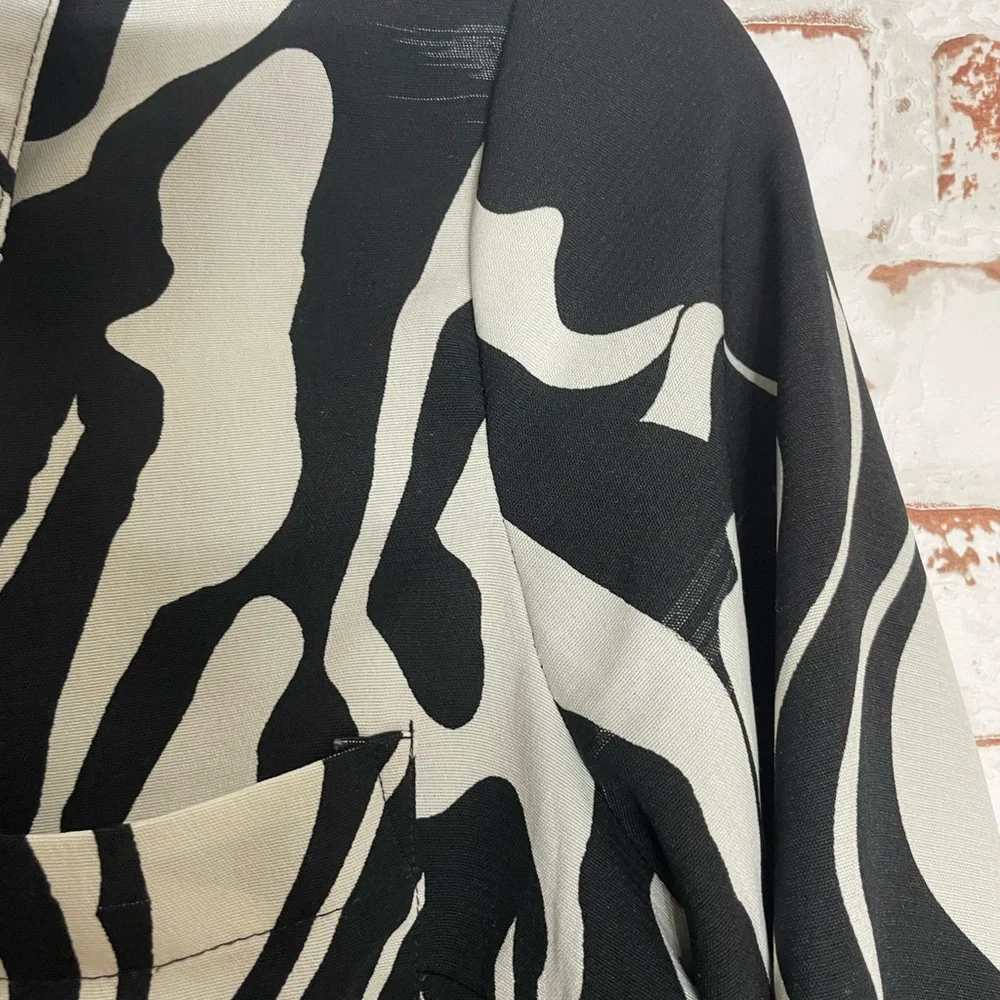 Sincerely Jules Monochrome Patterned Tie Dress - Picture 5 of 5